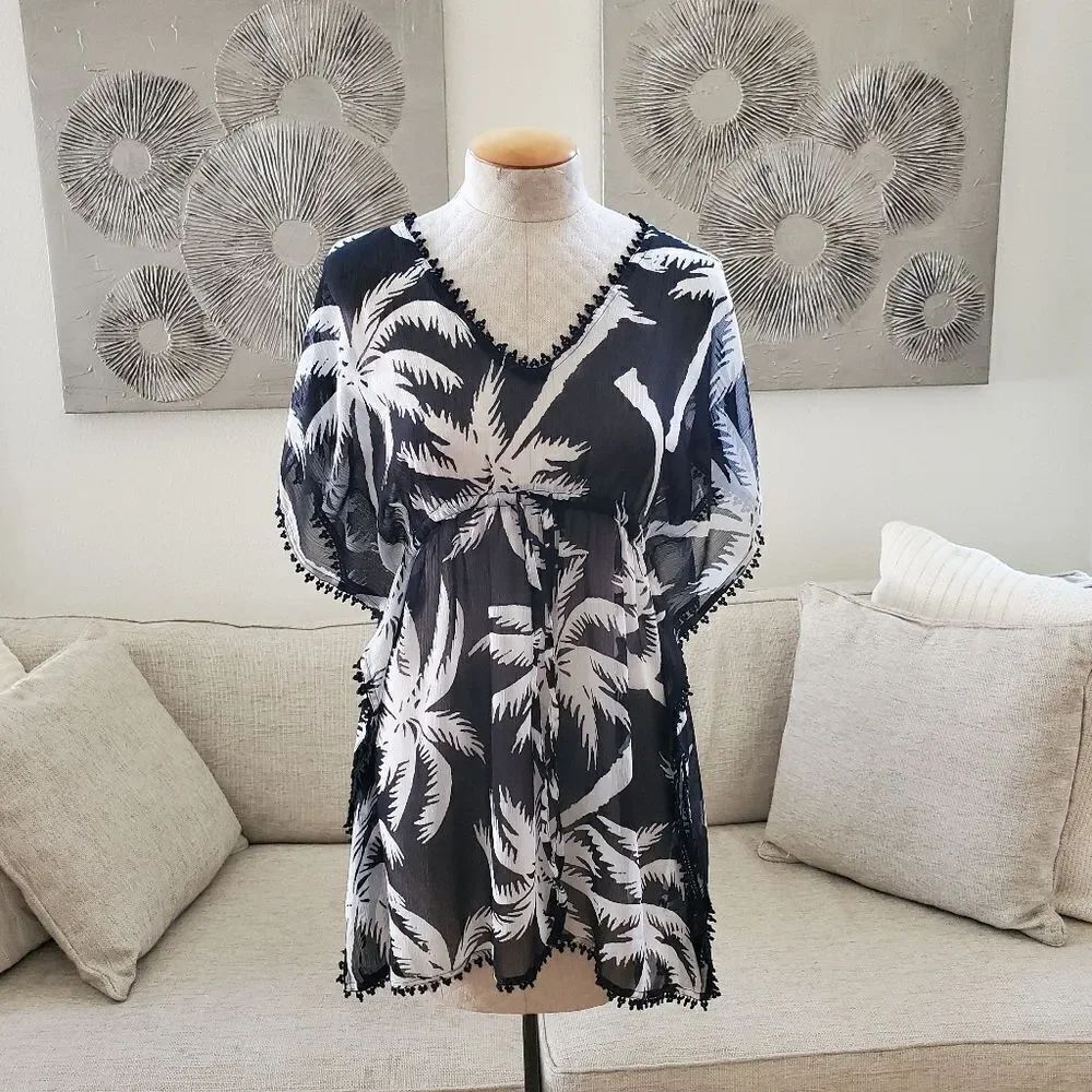 Old Navy Palm Tree Swim Cover-Up Sz Sm